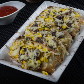 Corn and Mushroom on Toast