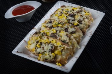 Corn and Mushroom on Toast