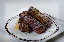 Juicy spare pork ribs